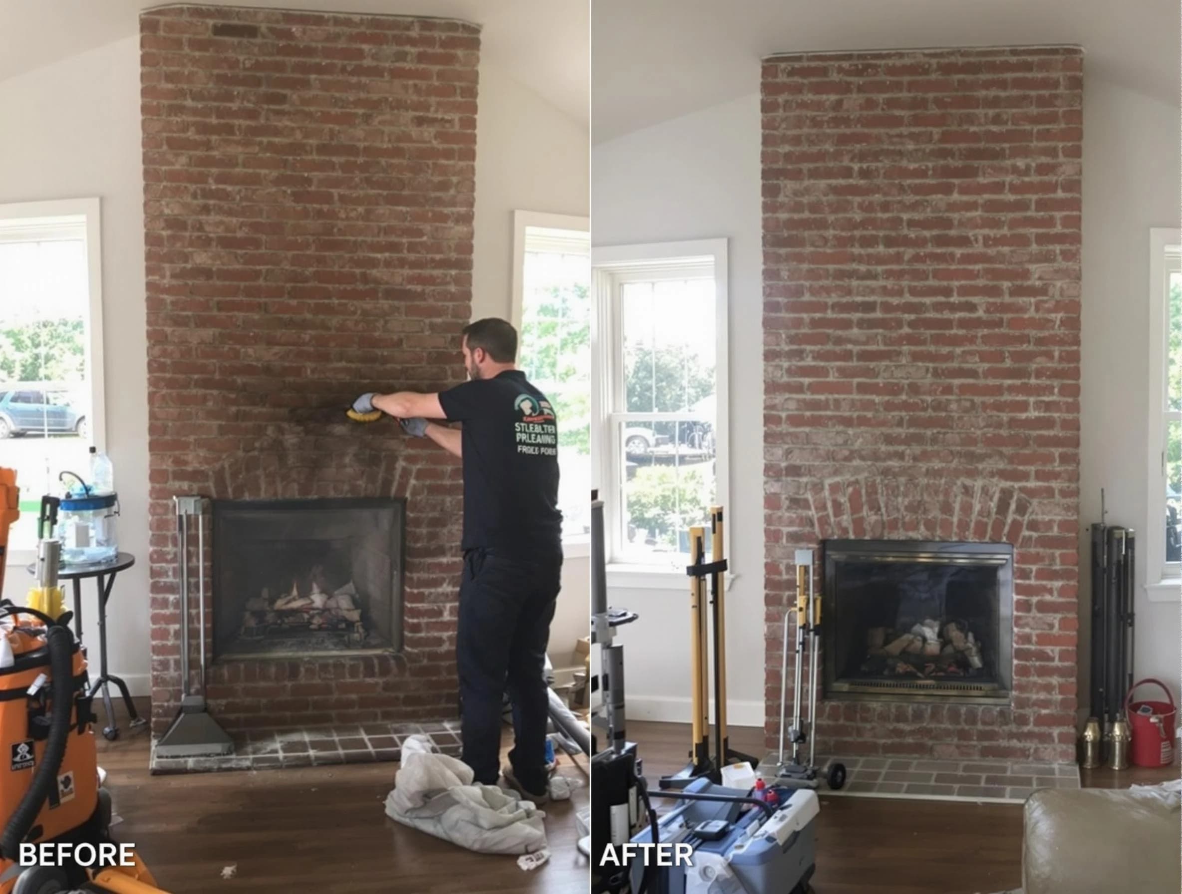 Finished chimney sweeping service by Cullman Chimney Sweep in Cullman, AL
