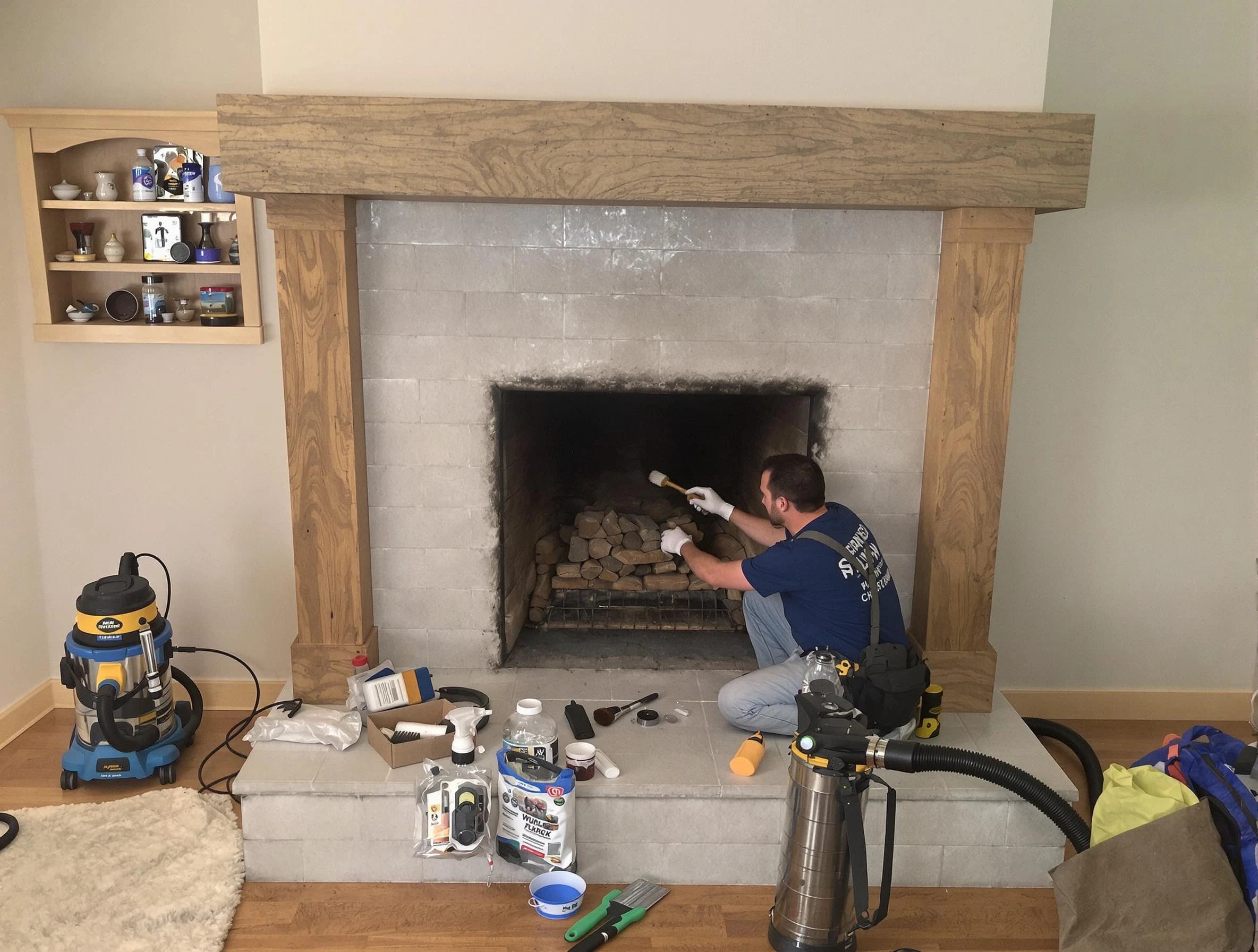 Detailed creosote removal process by Cullman Chimney Sweep in Cullman, AL