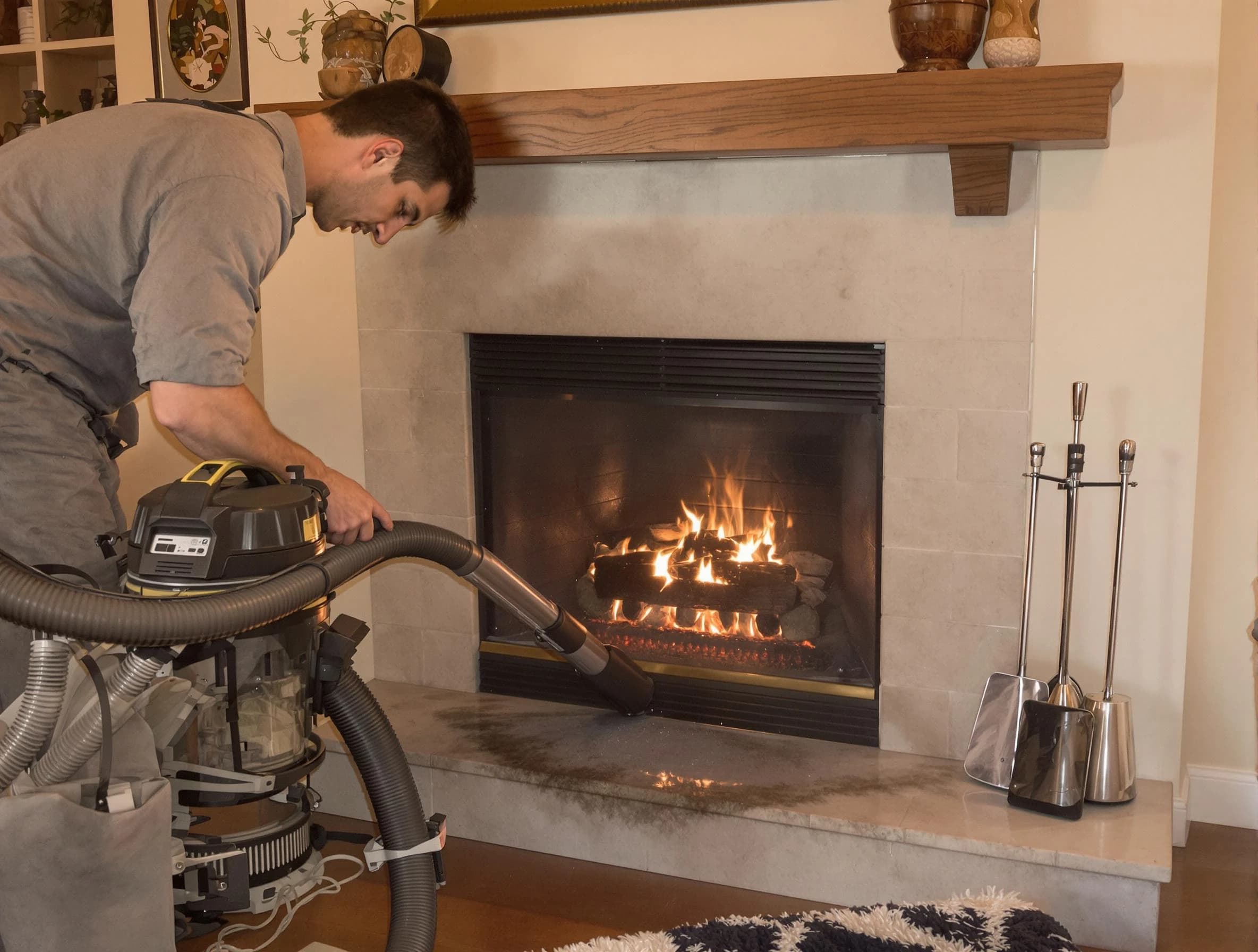 Routine fireplace upkeep by Cullman Chimney Sweep in Cullman, AL