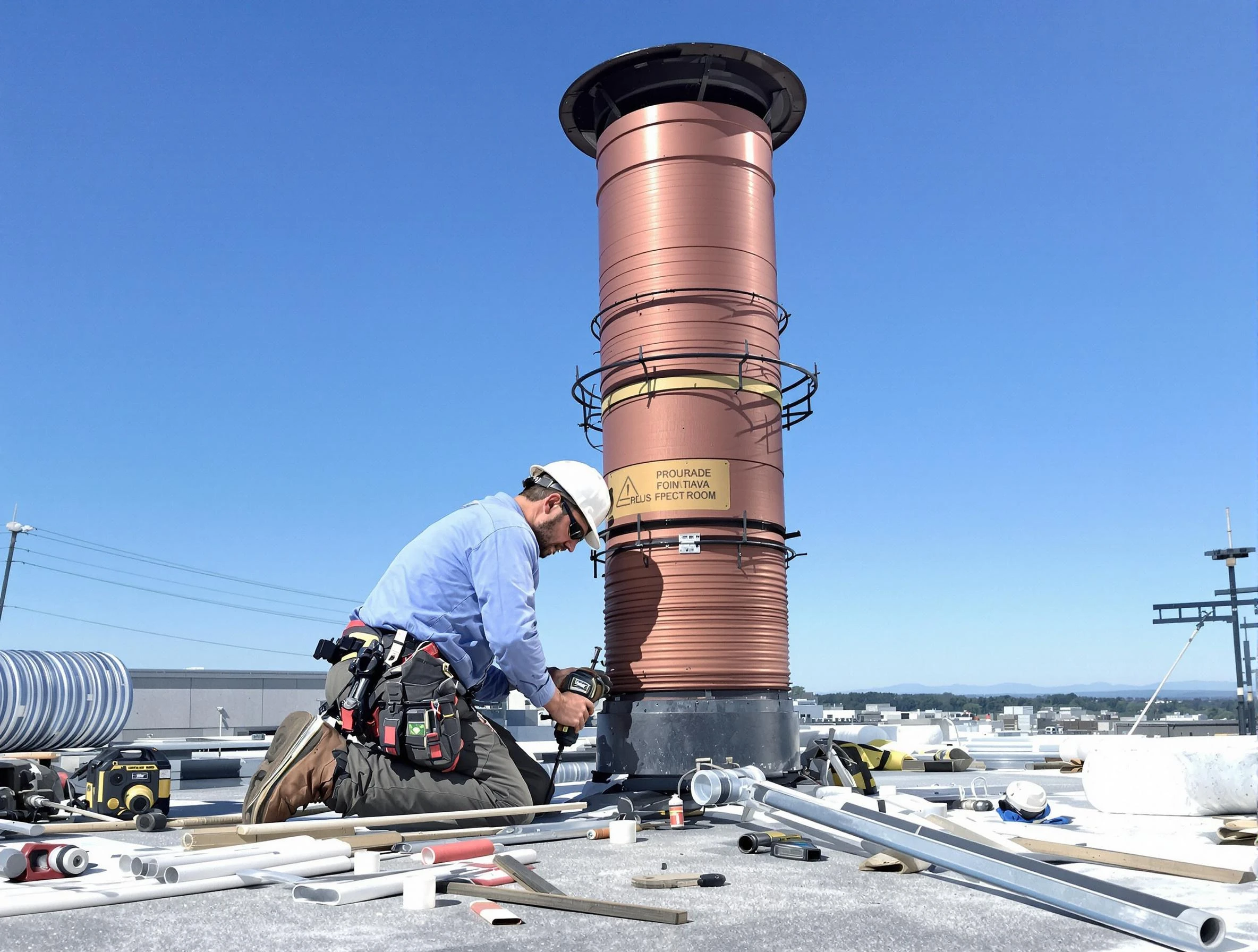 Installed chimney liner by Cullman Chimney Sweep in Cullman, AL