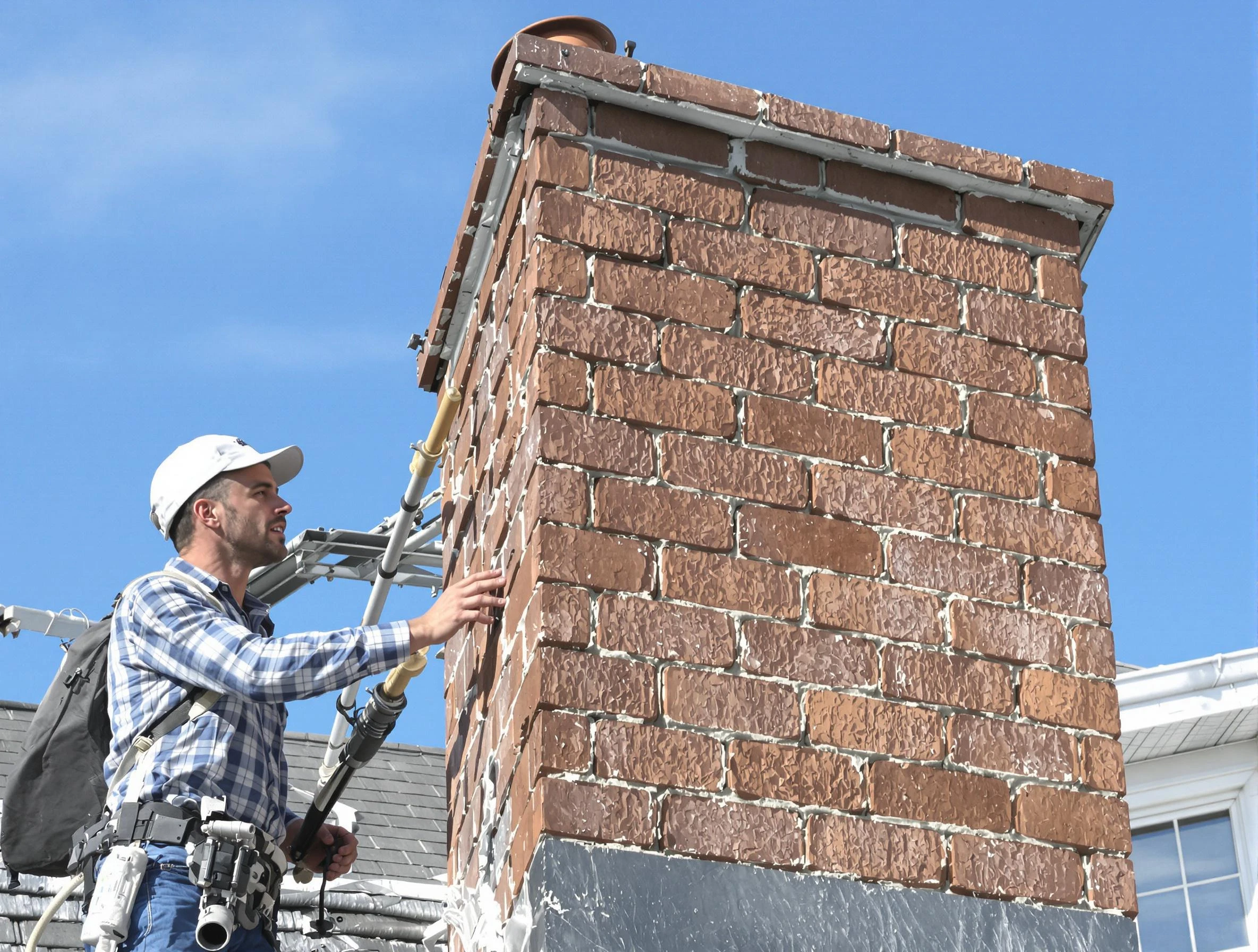 Brickwork for a chimney rebuild by Cullman Chimney Sweep in Cullman, AL
