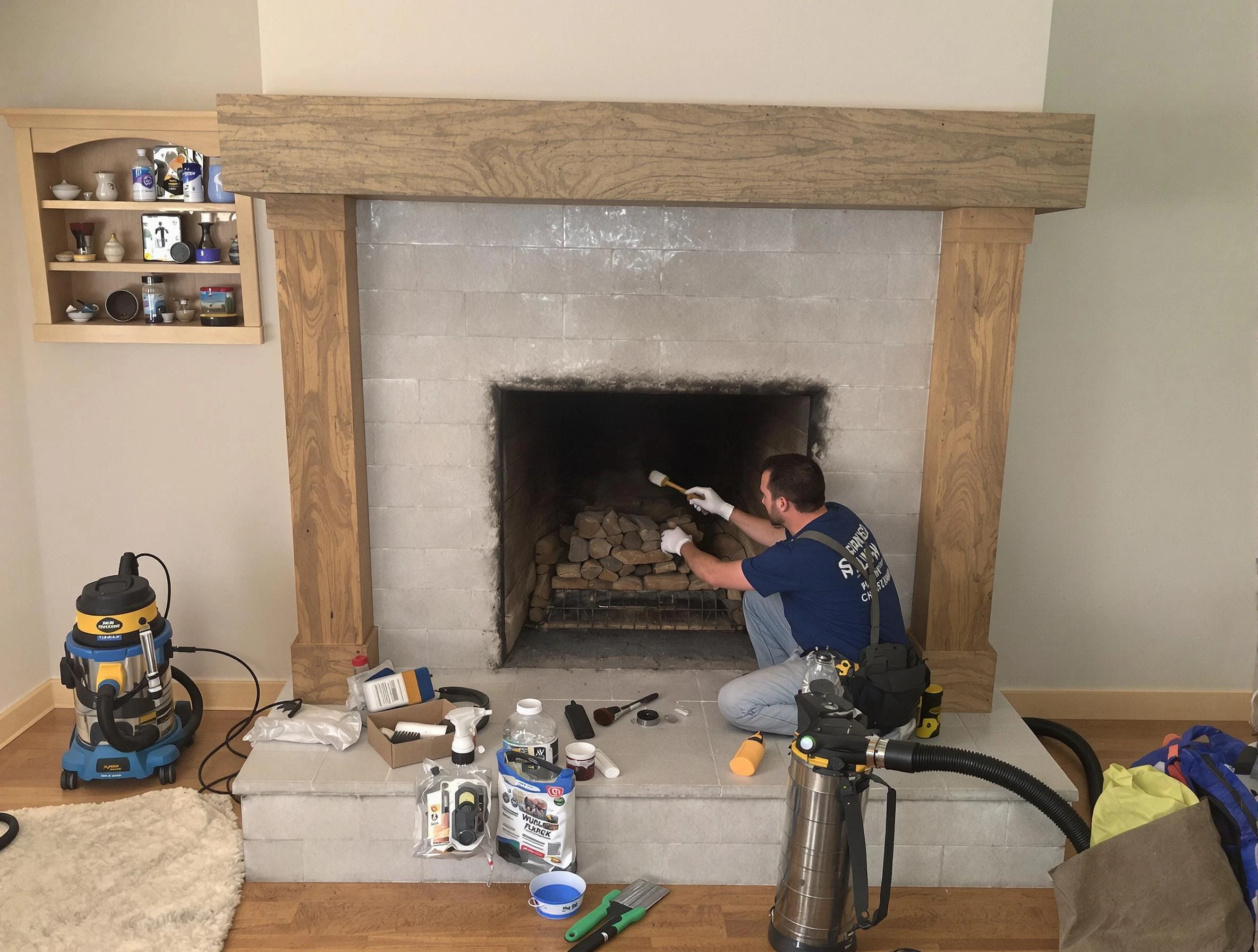 Detailed creosote removal process by Cullman Chimney Sweep in Cullman, AL